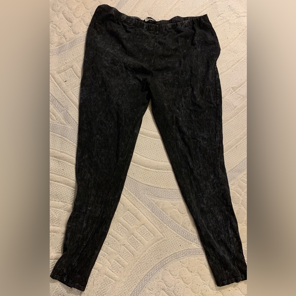 SIZE 2X FASHION NOVA LEGGING ACID WASH JEAN LOOK